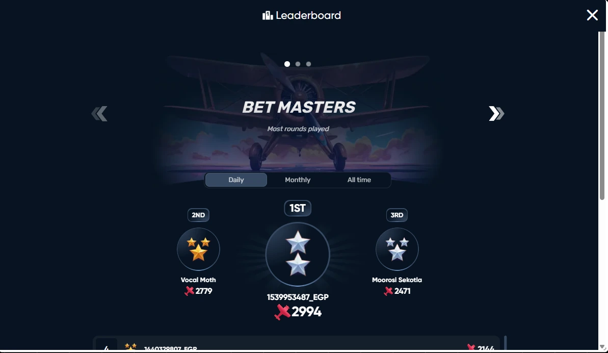 Aero crash game best masters.